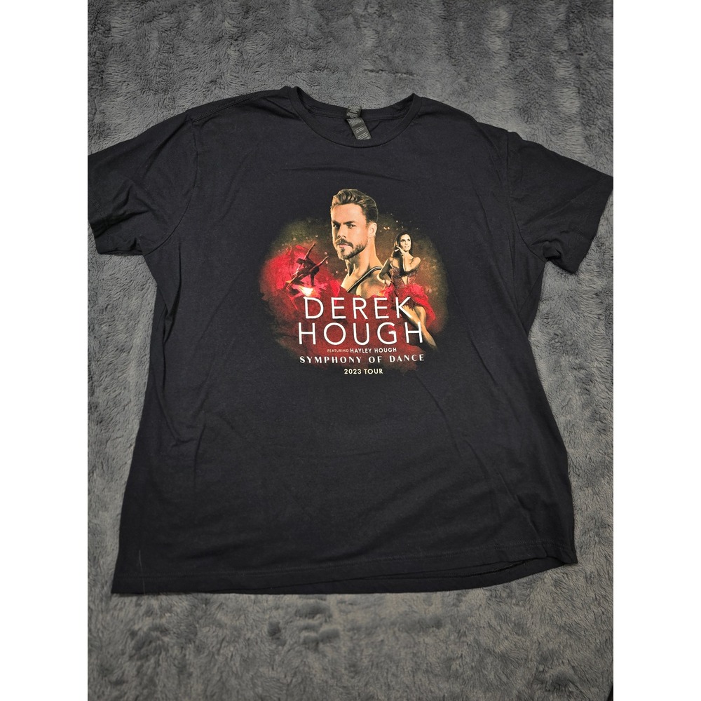 Derek Hough‎ Symphony of Dance 2023 Tour Shirt Womens 3XL Black Gildan Softstyle